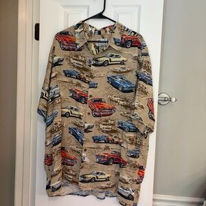 Reyn Spooner Classic Ford Mustang Print Shirt Size XXL